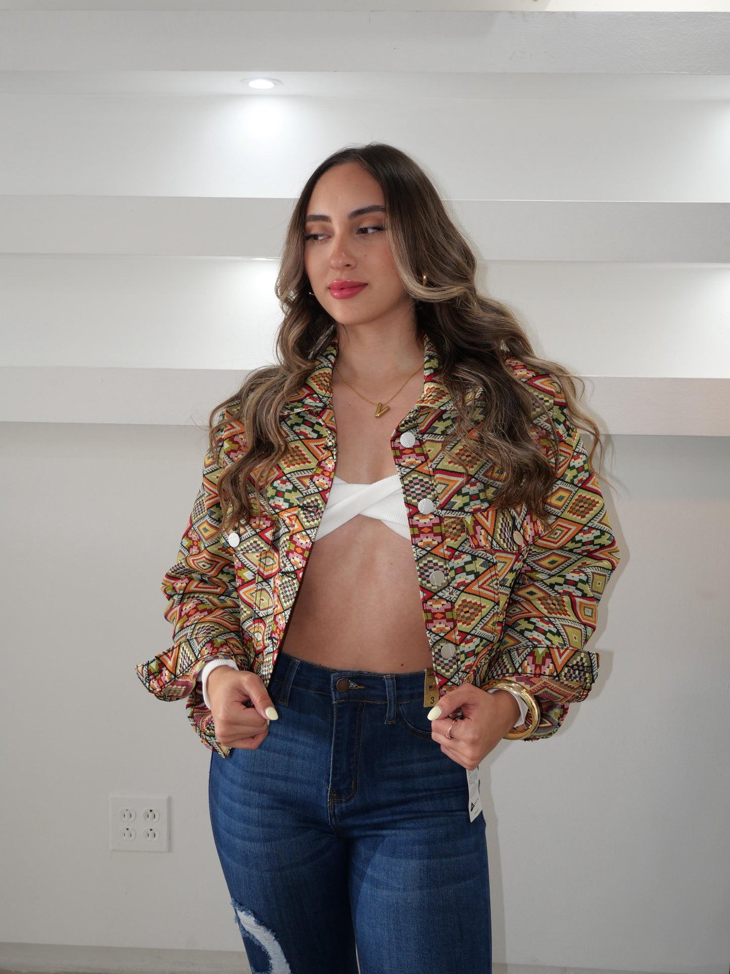 Colored Crop Jacket