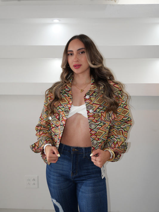 Colored Crop Jacket